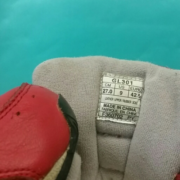 Rare Japanese Asics Red Leather GEL sz 9 Vintage - Picture 6 of 8